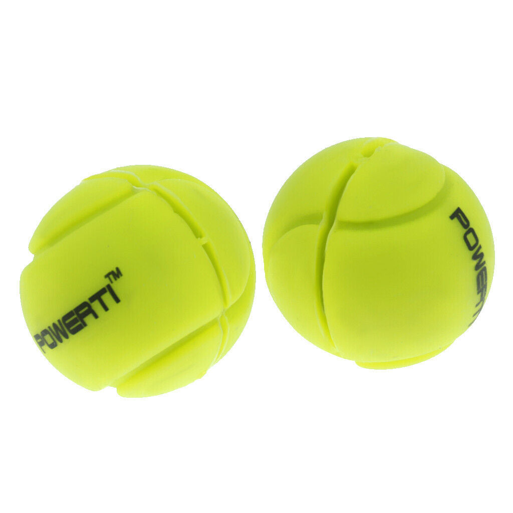 2Pcs Tennis Racquet Shock Absorber Vibration Dampeners Damping Balls Yellow