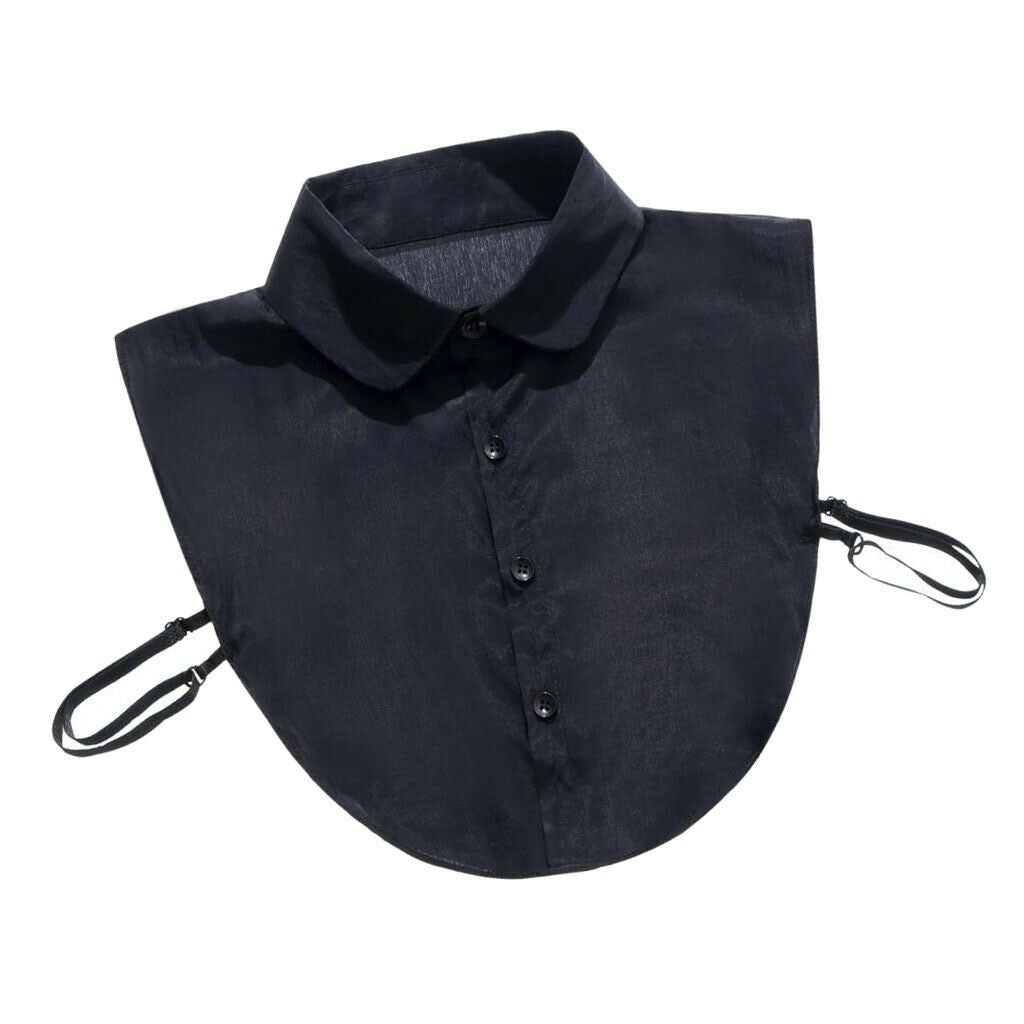 2x Ladies Faux Collar False Lapel Detachable Blouse Collar Tie Dicky Collar