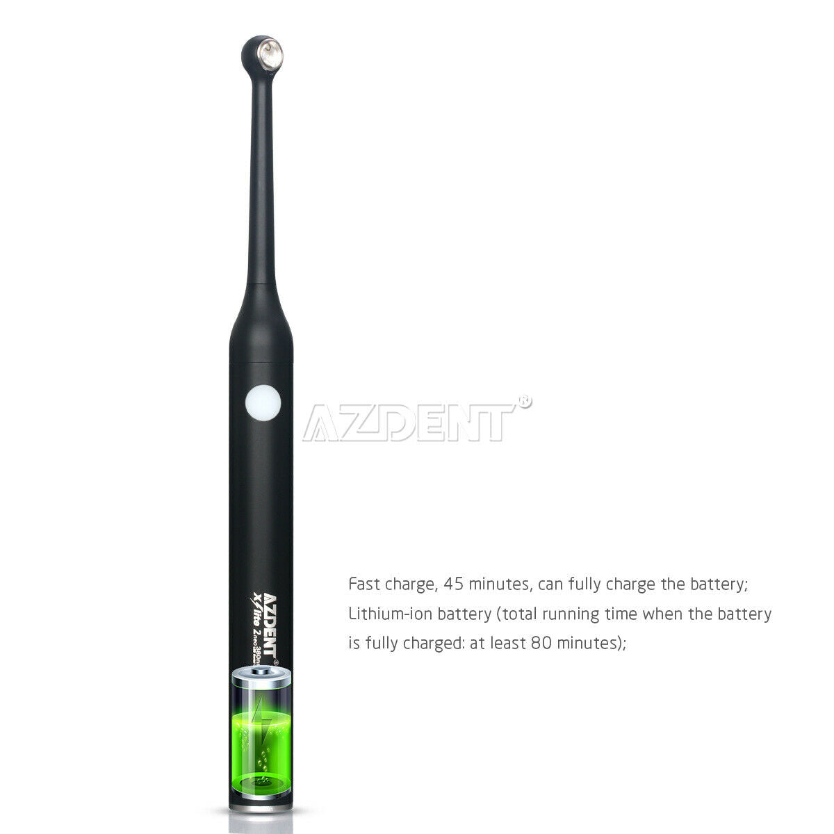 Woodpecker Style iLED Curing Light High Power Wide Spectrum 2300mW/cm² Black