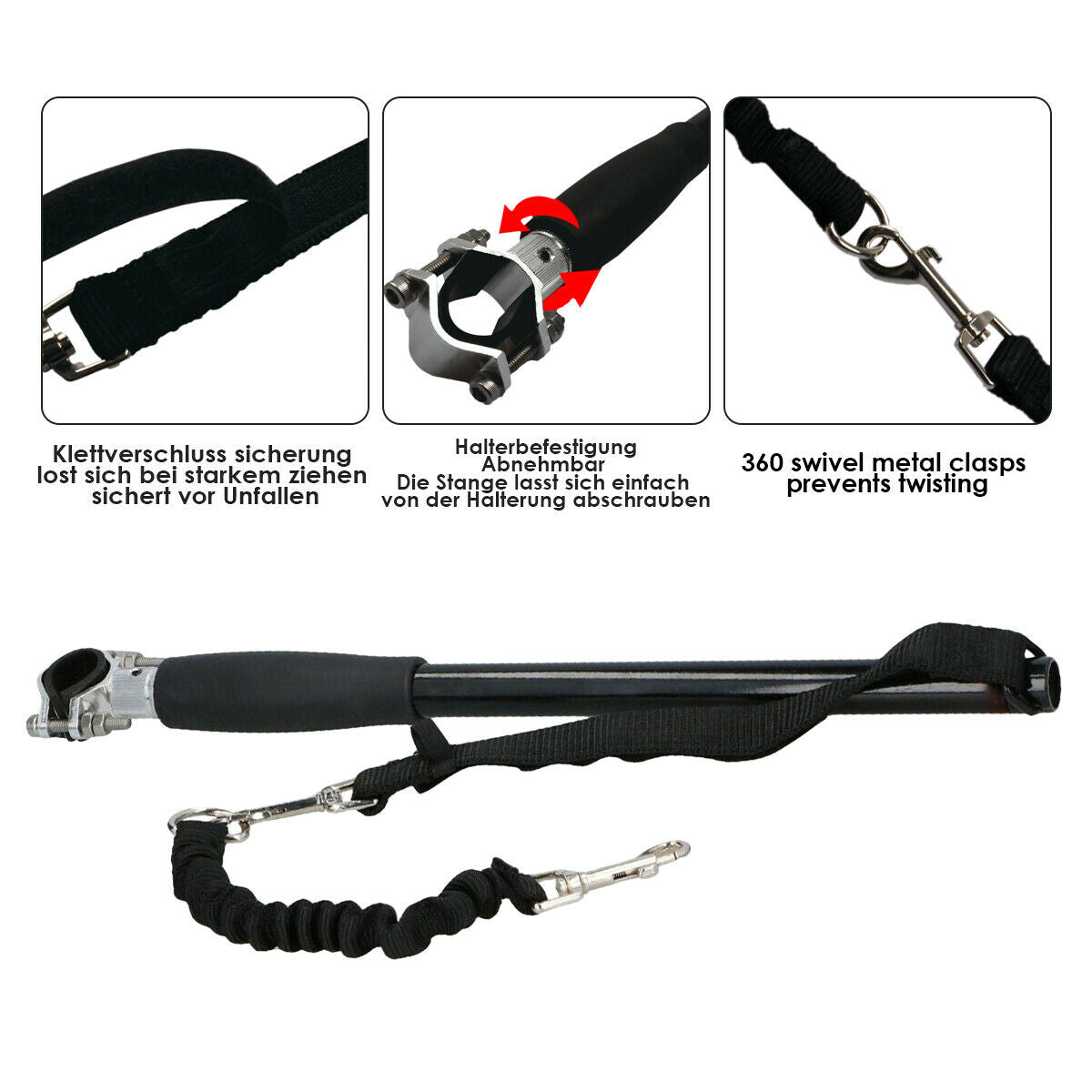 Pet Bicycle Exerciser Ride Training Leash Hands-free Dog Bike Distance Keeper