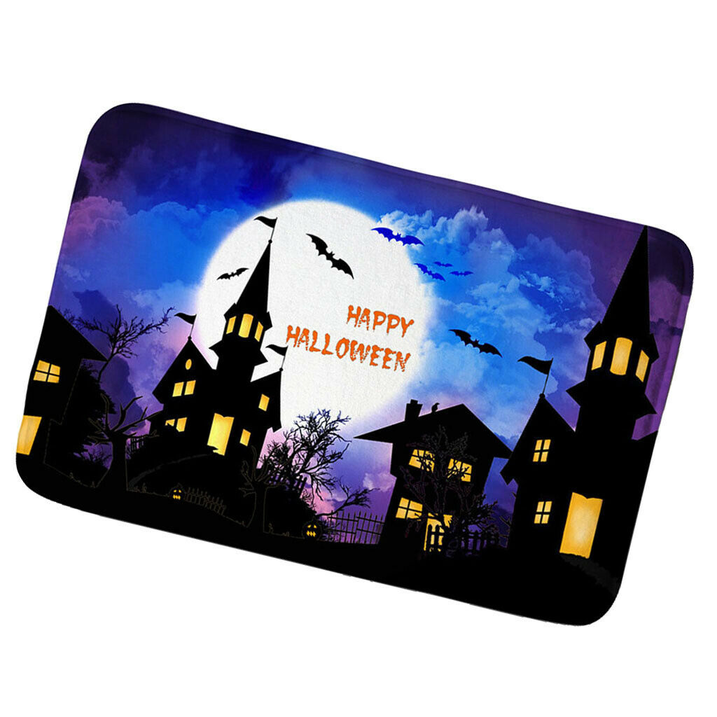 Halloween Bath Non-slip Soft Absorbent Bathroom Mat Kitchen Floor Carpet 9