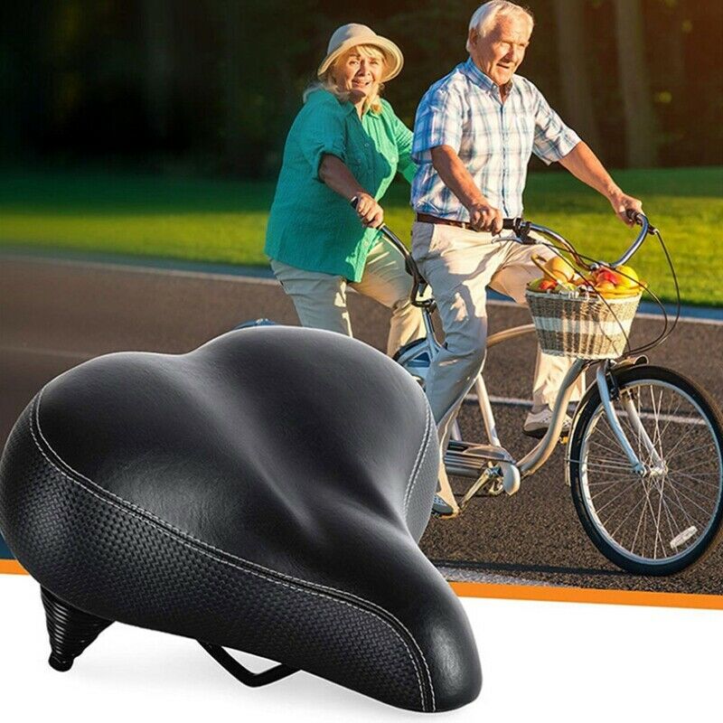 Most Comfortable Bike Seat - Wide Oversized Bicycle Saddle Super Soft UniverF2R1