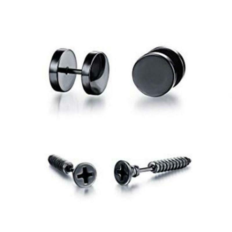 6 Pair/set Trend Men Women Stainless Steel Personality Punk  Earrings Unisex Ear