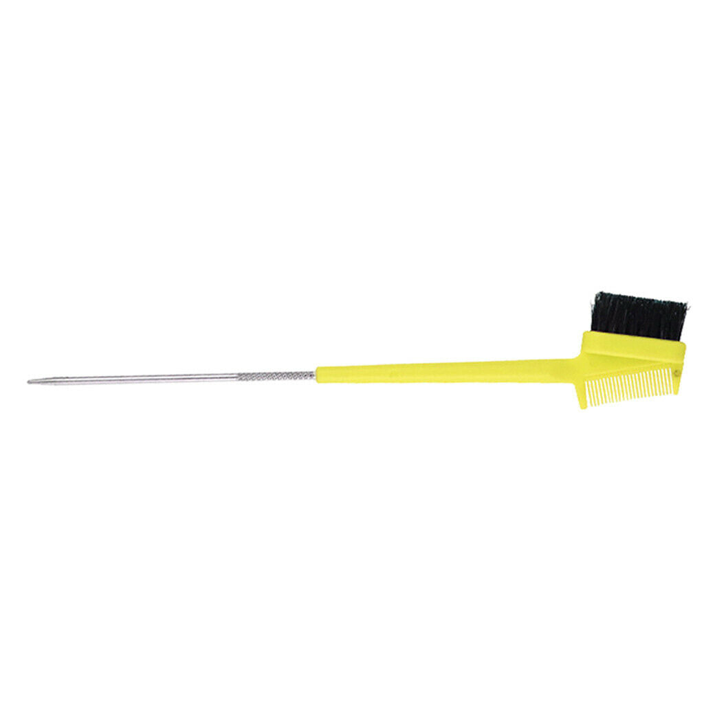 Eyebrow Eyelash Comb Brow Brush Beauty Makeup Hair Edge Comb Yellow