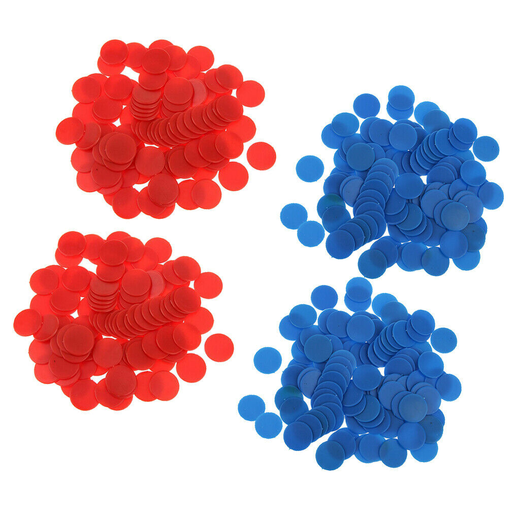 400x Plastic Chips Counters Opaque Counting Chips Match Home Family Game