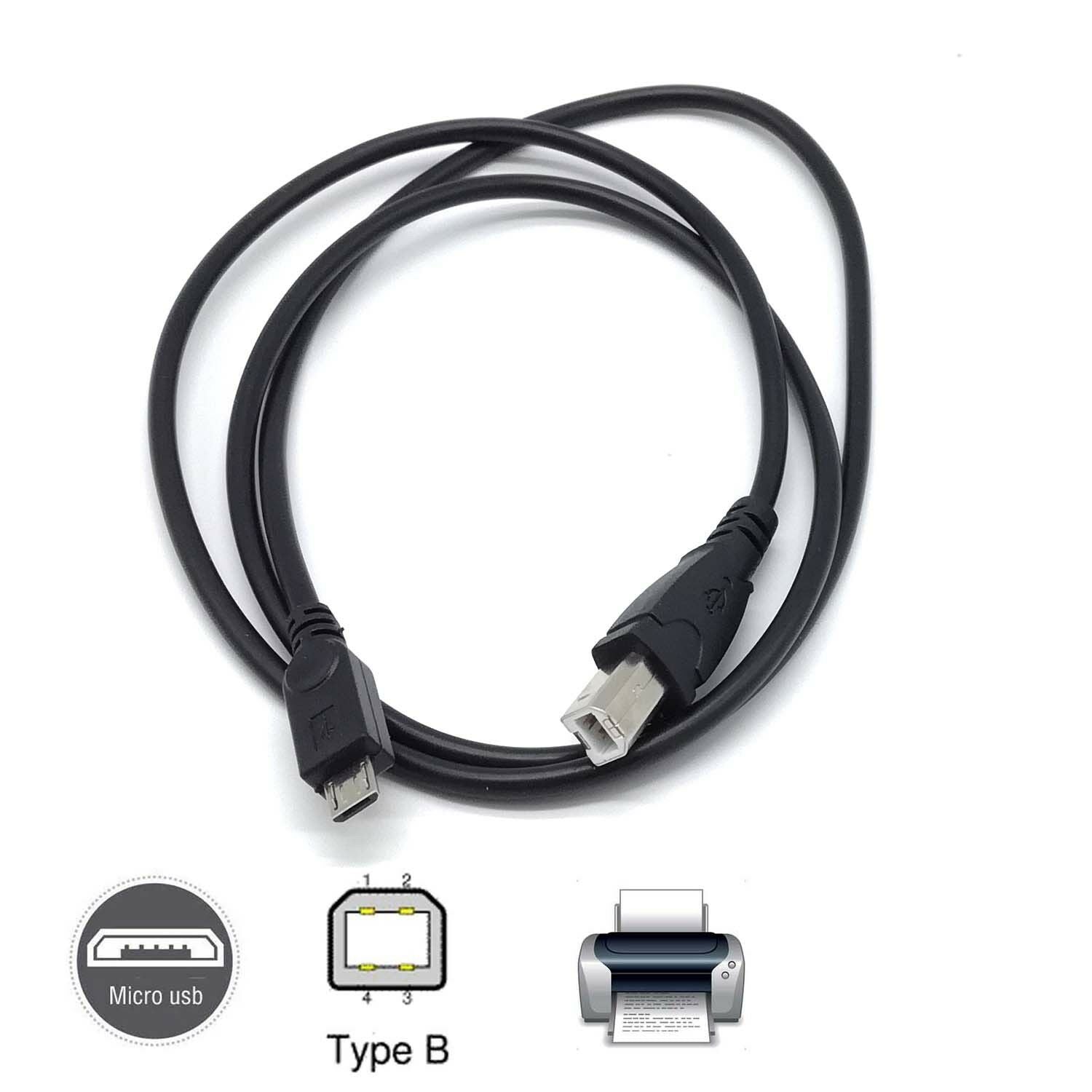 micro usb Male to USB 2.0 B Male Data OTG Cable Phone Electronic piano drum tt