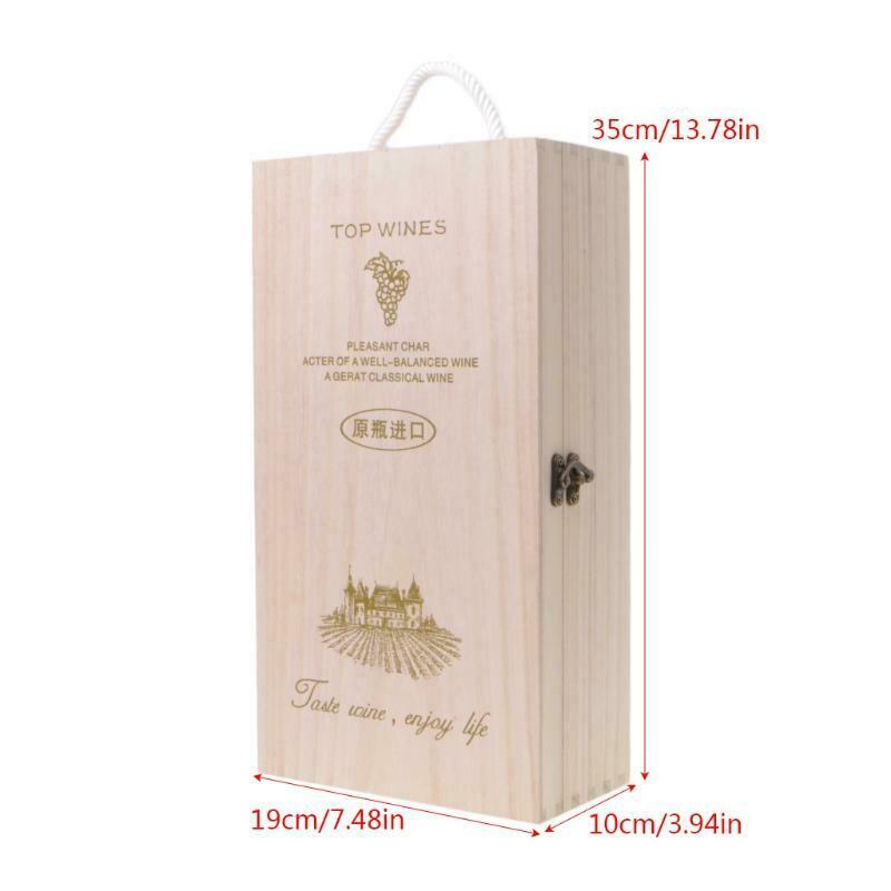 High-Quality Manufacturers Pine Wood Red Wine Carrier Gift Packing Box
