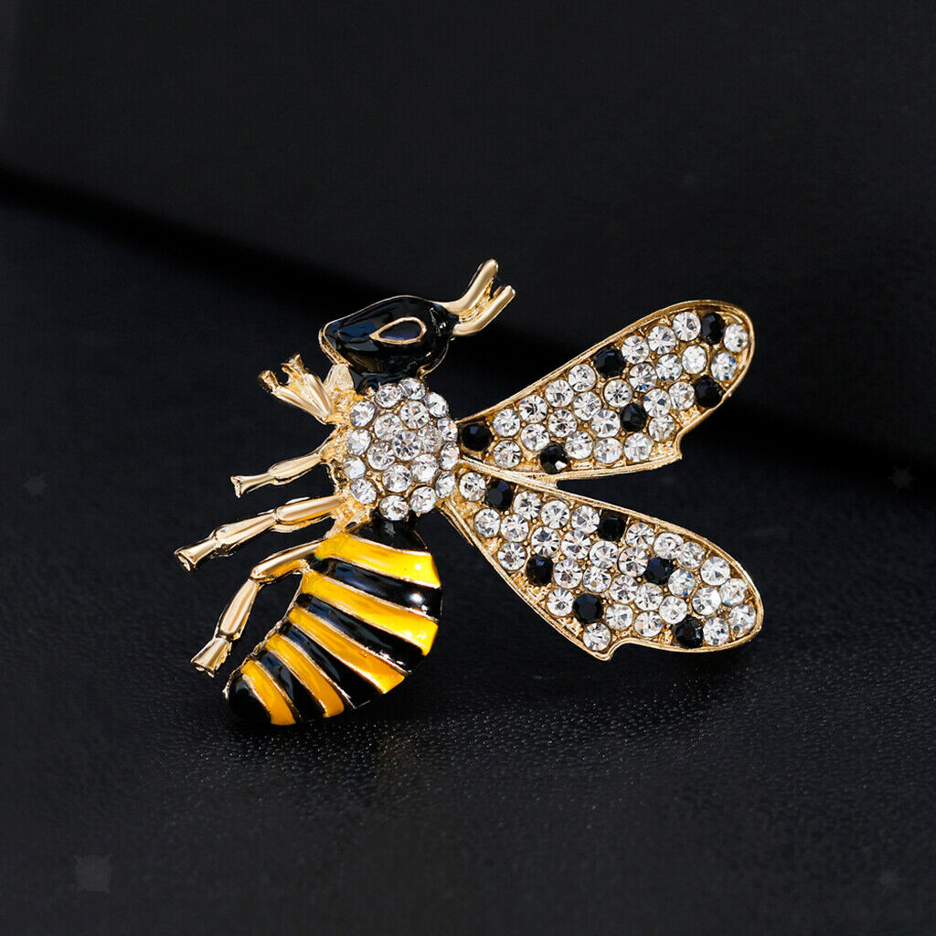 Rhinestone Honeybee Brooch Insect Brooch Boutonniere Jewelry