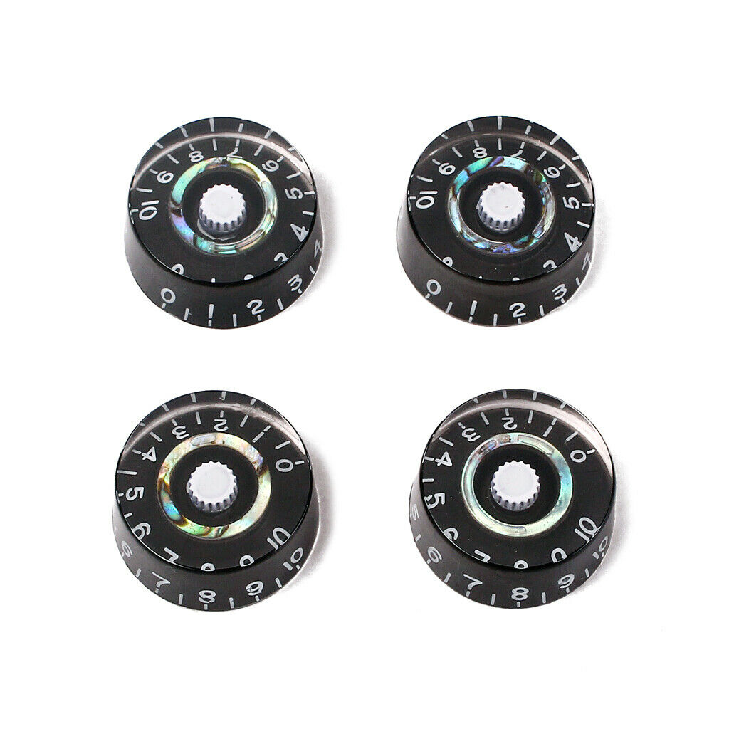 4pcs SPEED KNOBS For     Electric Guitars Black/Shell Color #1