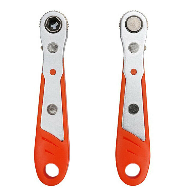 1pc Mini portable Screwdriver Ratchet Handle Adjustable 1/4 inch Hex Drive Bits