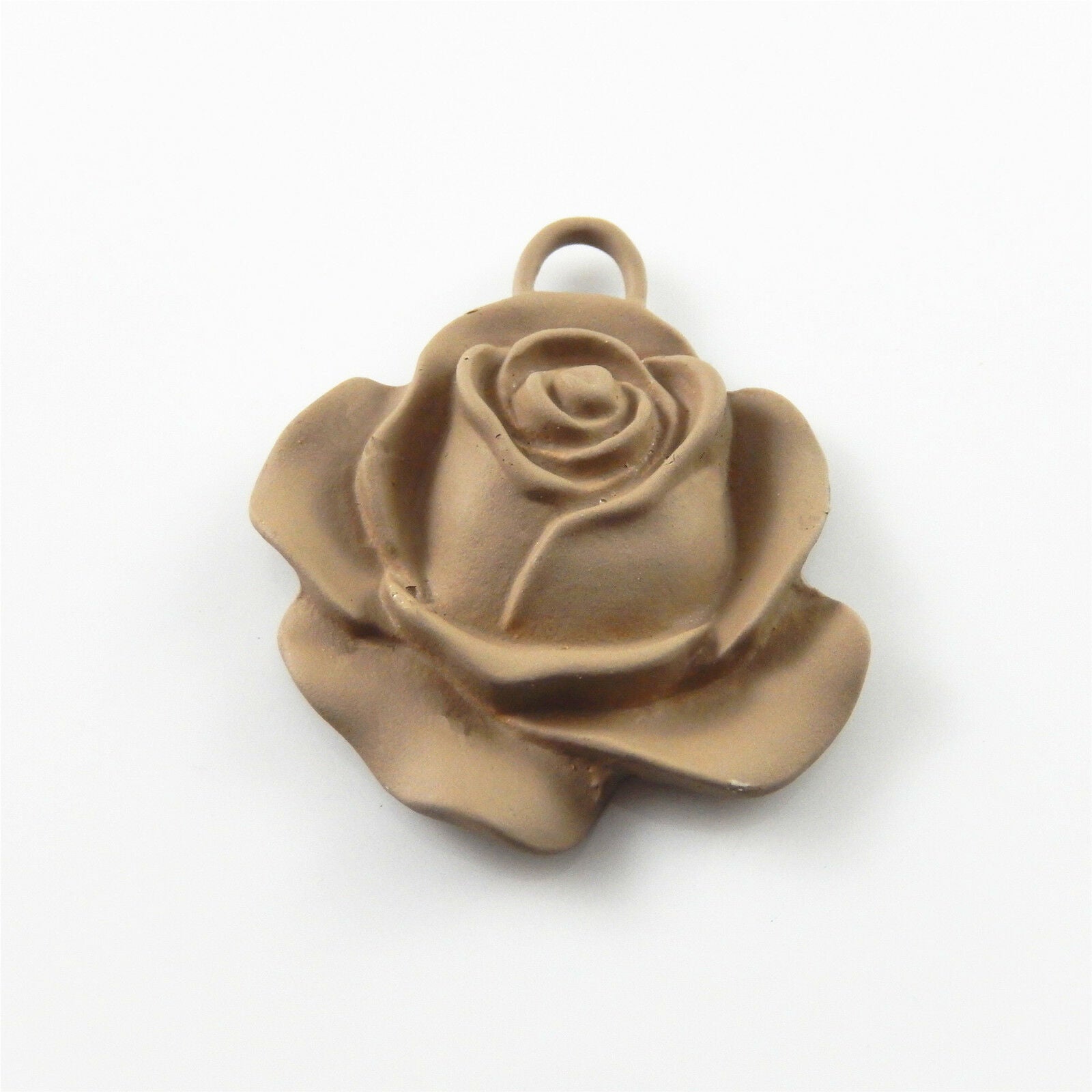 4 pcs Rose Charm Alloy Frosted Beautiful Flower Pendant Craft Findings 31*32*5mm