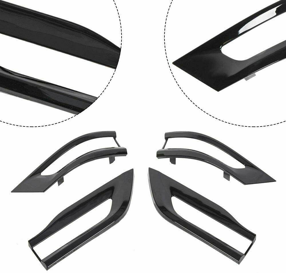 For 2014-2021 Jeep Grand Cherokee Gloss Black Tail Light Lamp Cover Trim Bezel