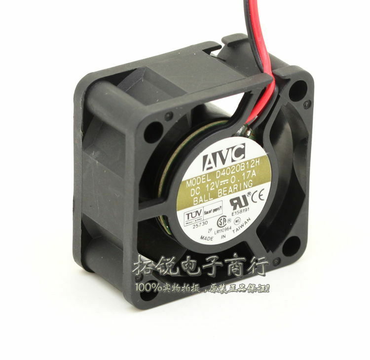 For AVC D4020B12H 4020 4cm 40mm 0.17A 2 pinDC 12V case silent cooling fans quiet