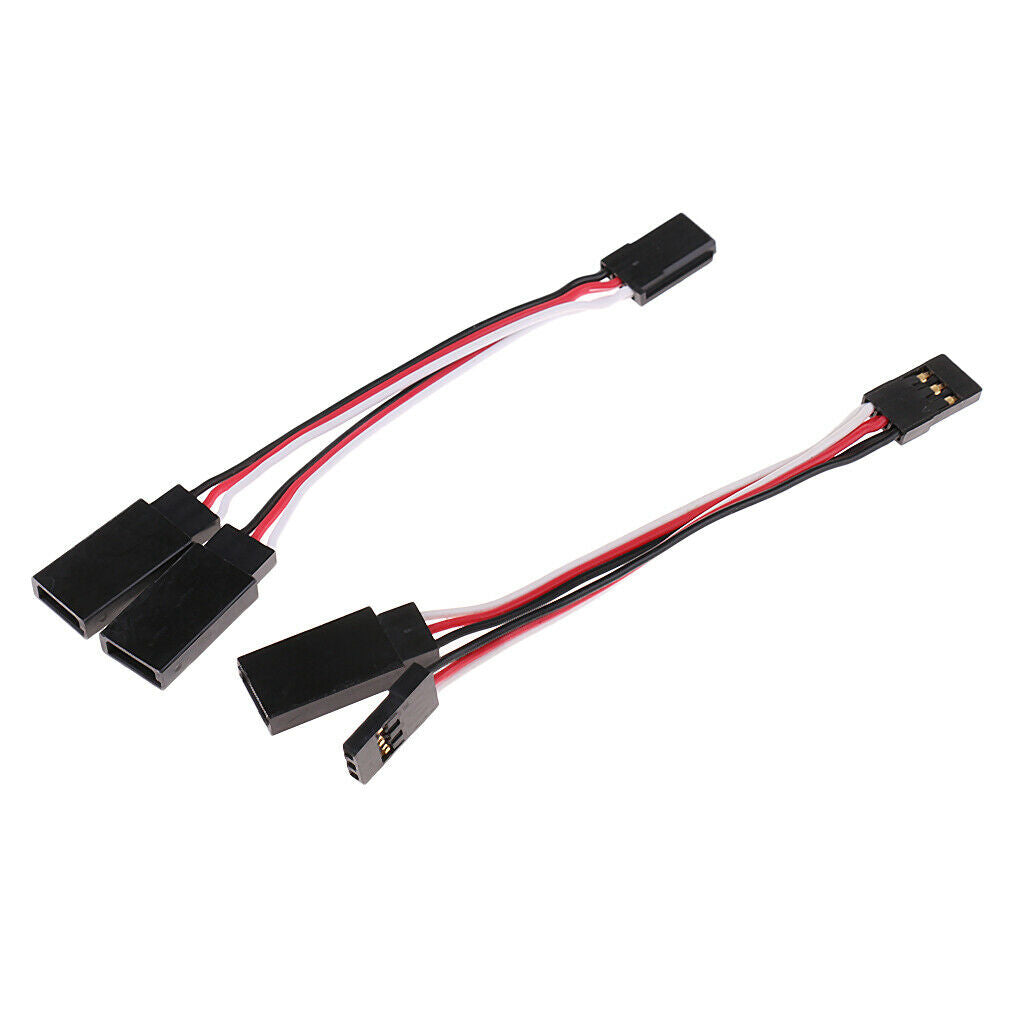2x RC Servo Covert Line Male Female Plug Cable 80mm for Futaba JR Servo/ESC