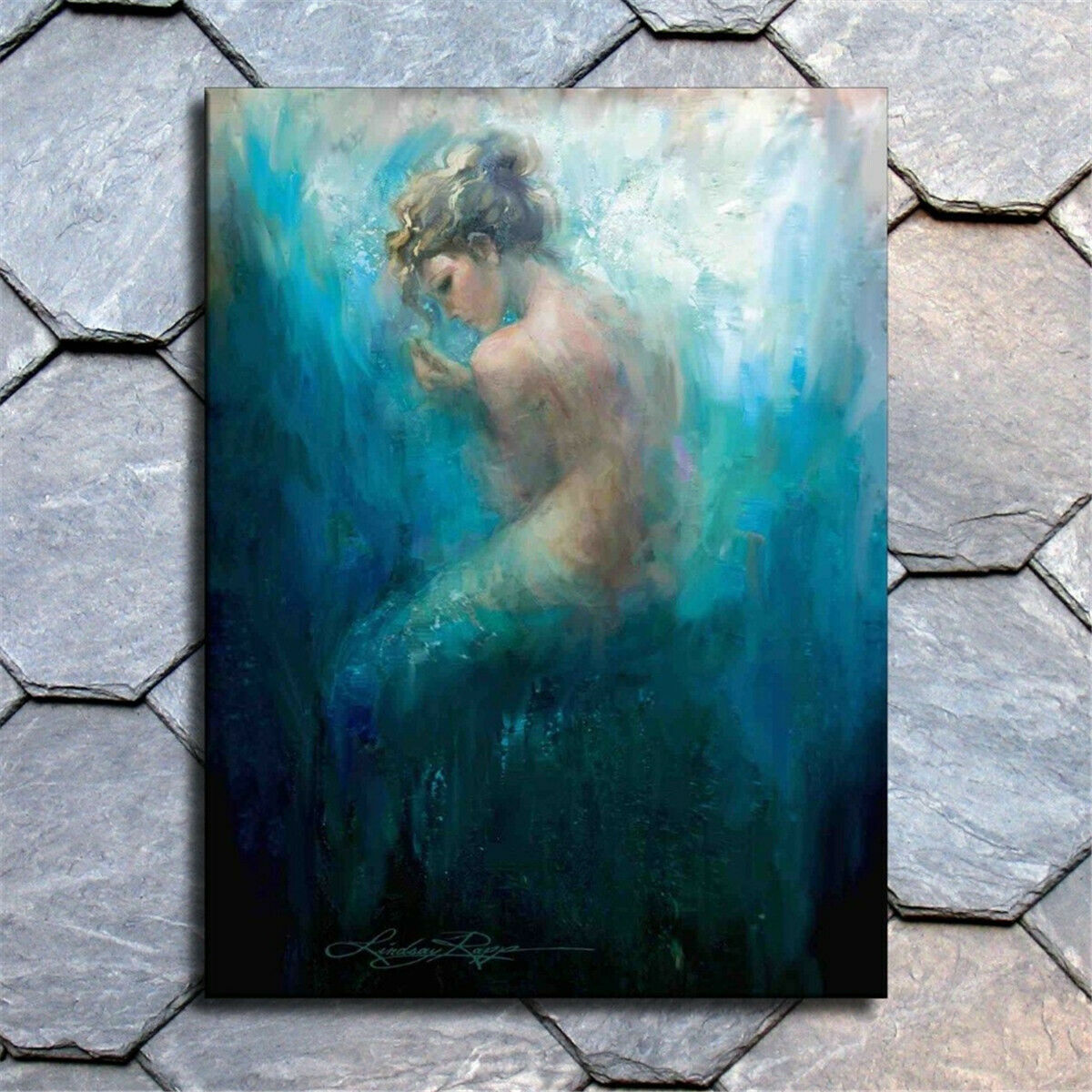 Mermaid Series Bare HD Canvas Print Picture Wall Art Painting Home Bedroom Decor