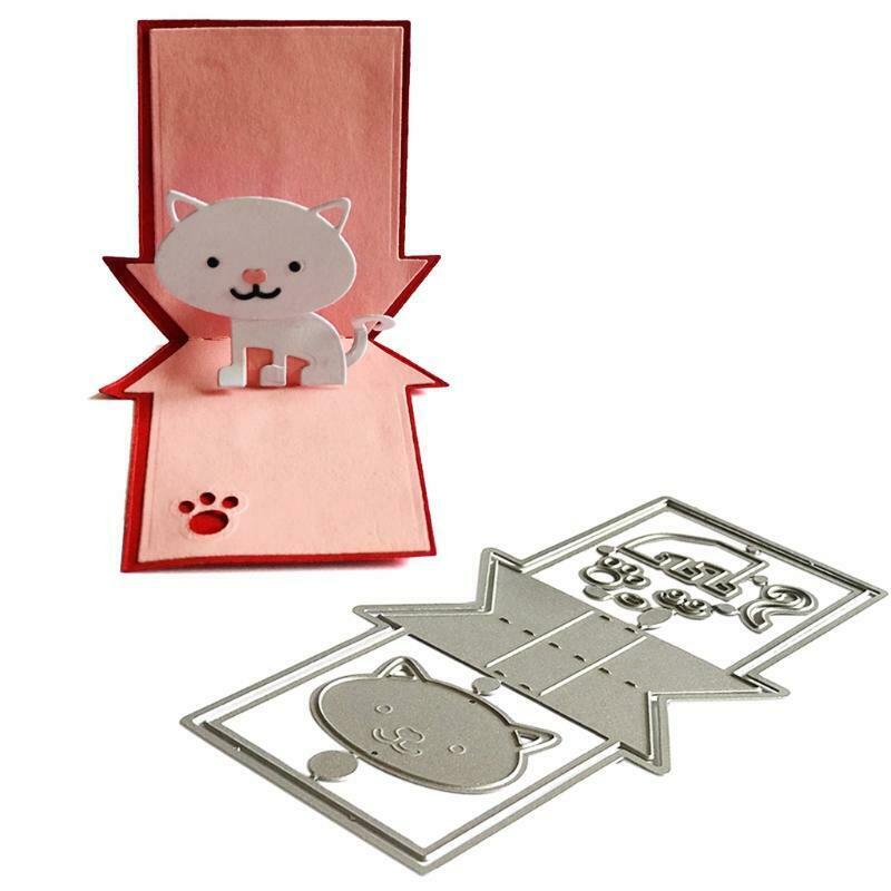 Cat House Carbon Steel Cutting Dies DIY Scrapbooking Photo Album Embossing Paper