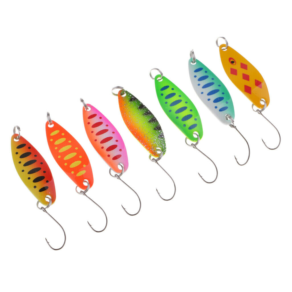 7Pcs   High   Reflective   Fishing   Spoon   Lures   Metal   Sequins   Baits   w