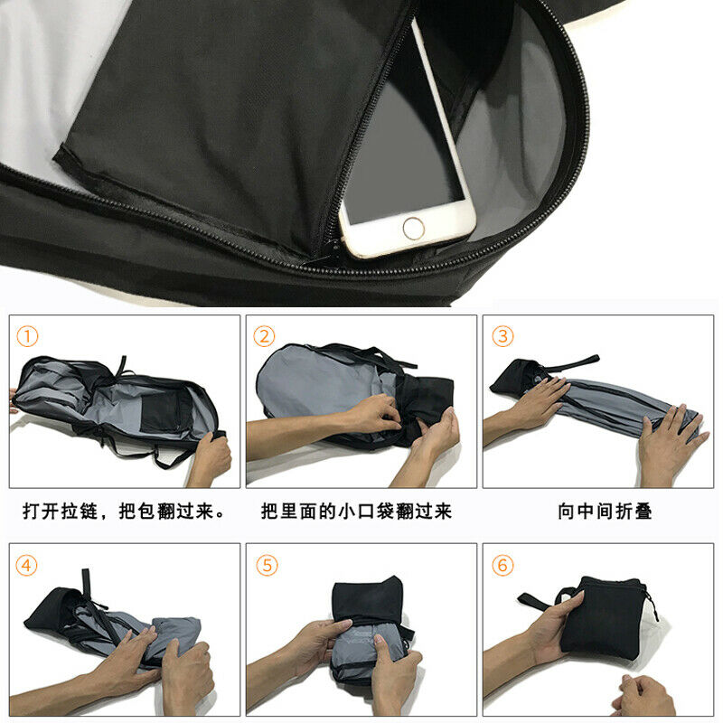 Motorcycle Bike Bag Nylon Cloth Lightweight Backpack Helmet Pack Extensible 28L