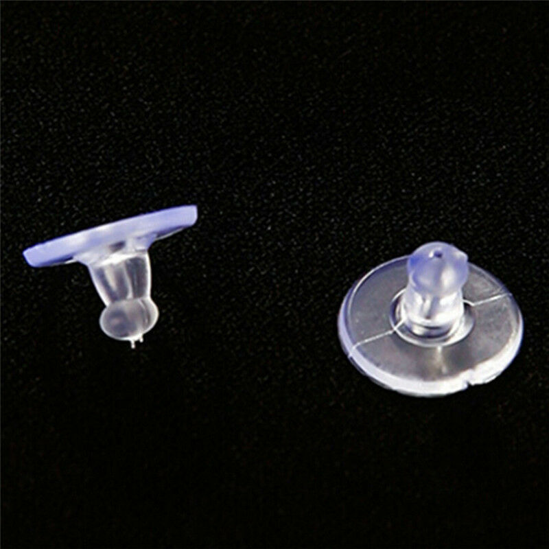 50x Heavy Duty Rubber Earring Backs Sleeves Holders Stoppers Soft Nut Sili.l8