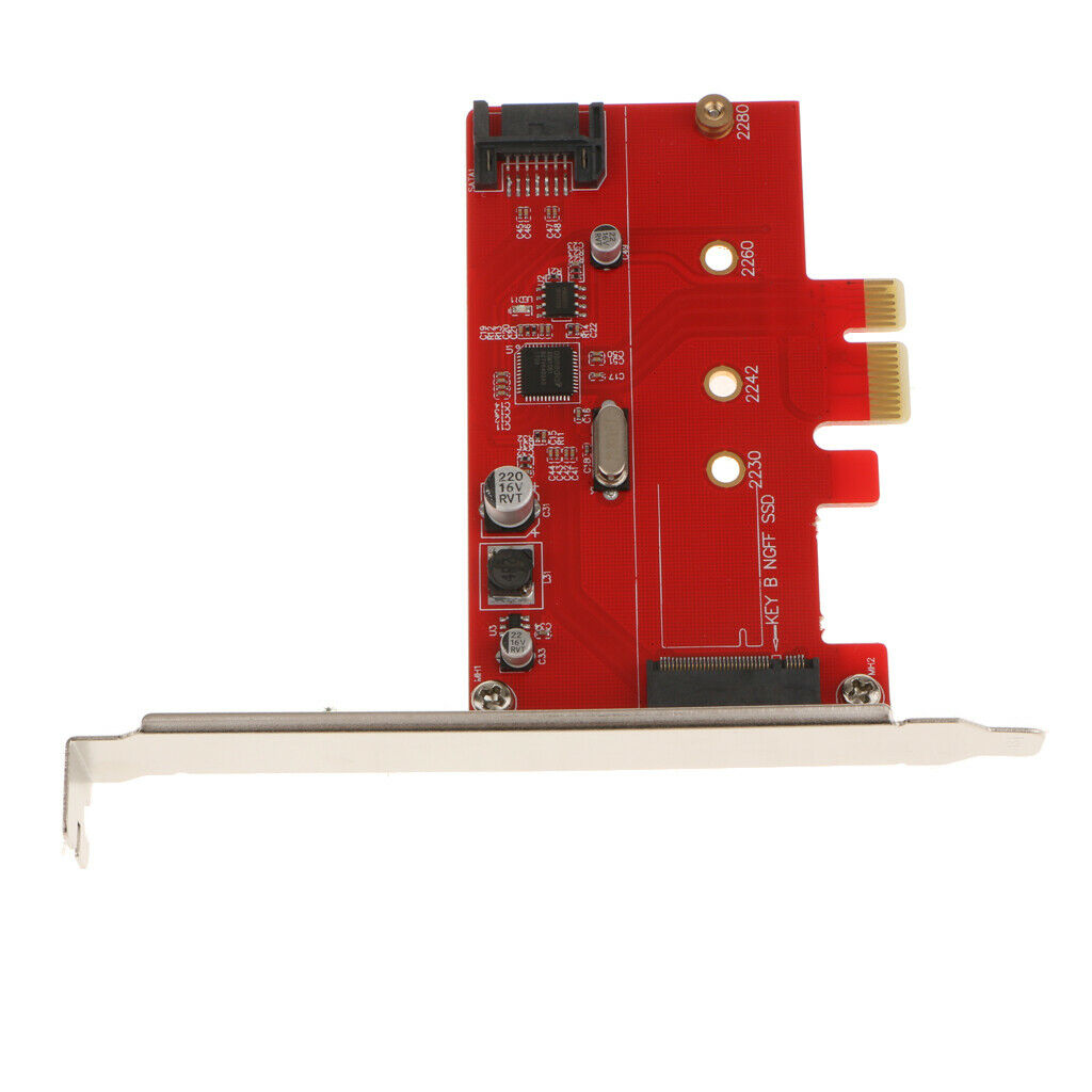 MagiDeal PCI-E SATA3.0 M.2 SSD PCI-e Card Express to SATA NGFF B Key Adapter