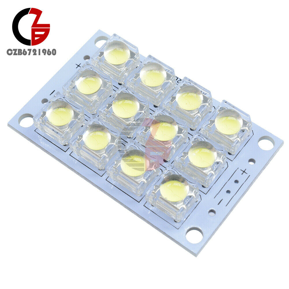 200mA DC 3V-5V 12-LED Super Bright White Piranha LED board Night LED Lights Lamp