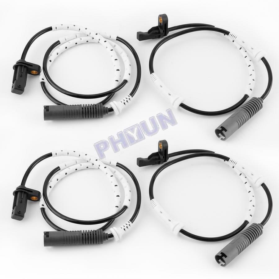4 Wheel Speed Sensor Front & Rear For BMW 128i 328i 323i 34526870075 34526870076