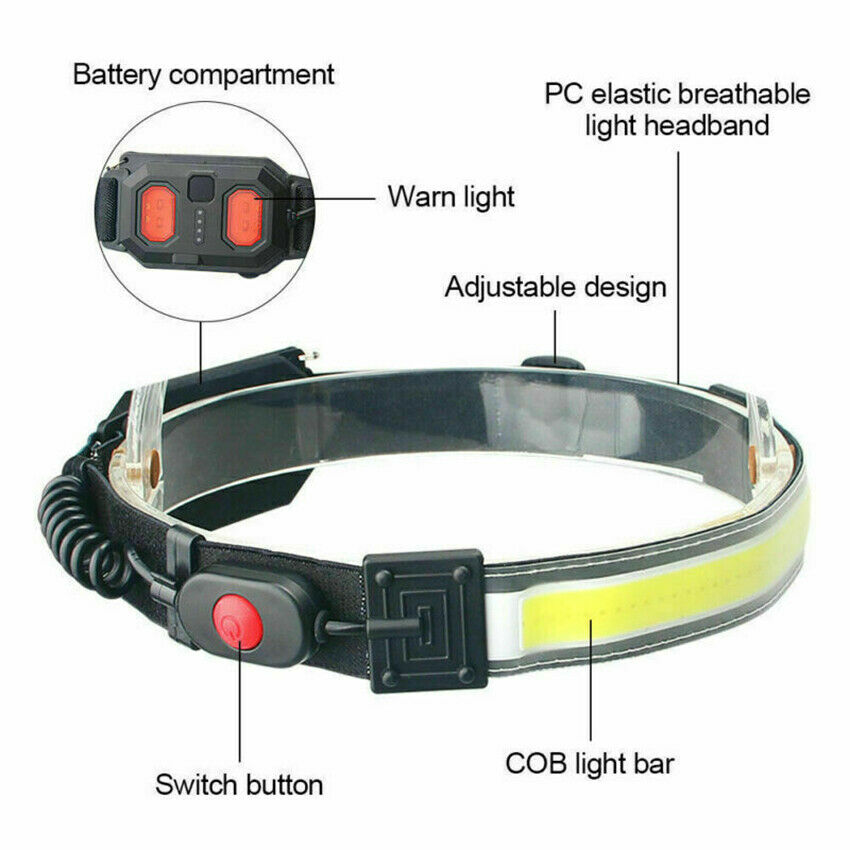 3Mode LED Headlamp Headlight Torch Flashlight Work Light Bar Head Band Lamp