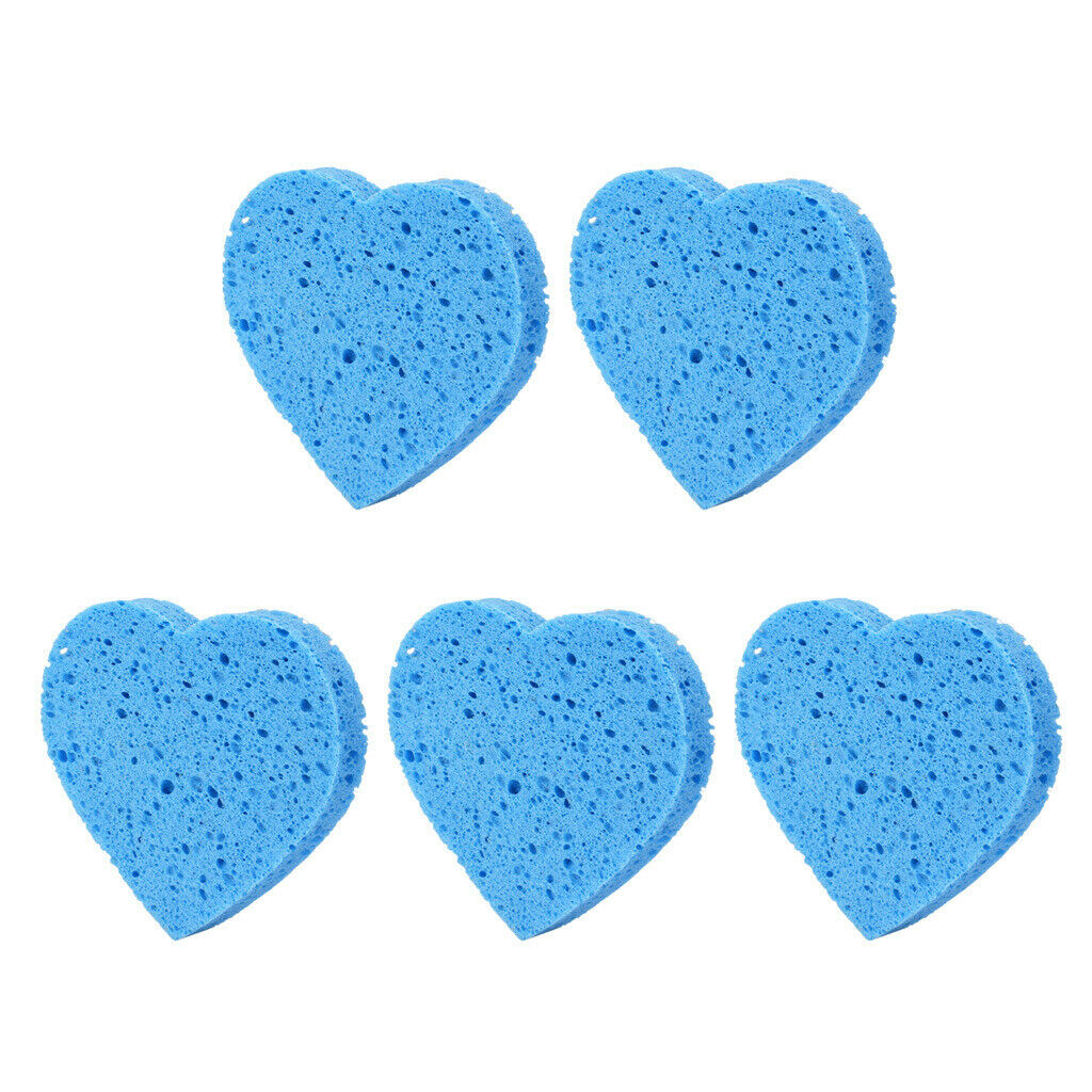 5Pcs Sponge For Cosmetic Use Makeup Removal Face Neck Eye Cleaning Pads Blue