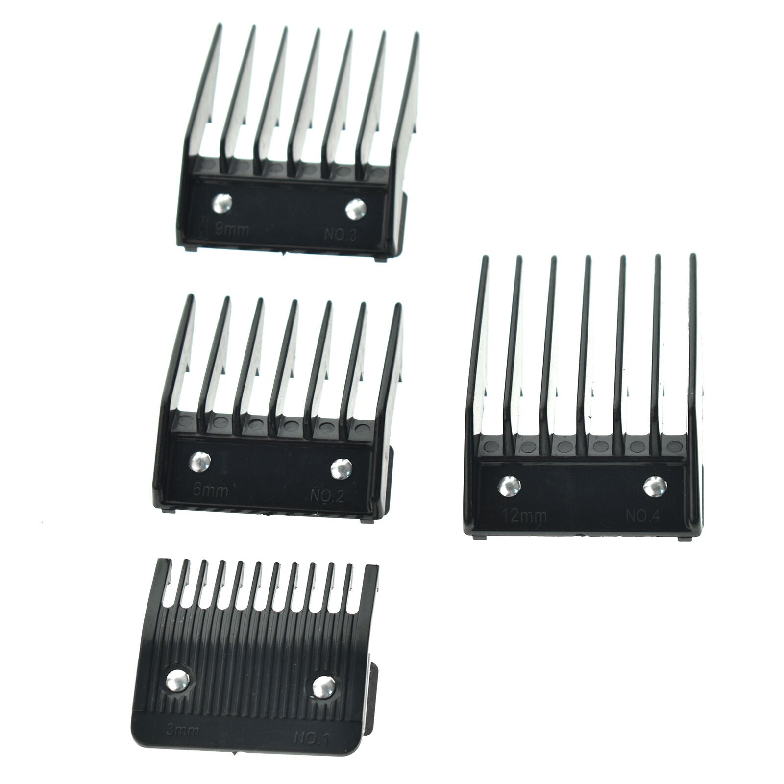 4pcs Metal backed Clipper Attachment Combs Set for Wahl Cutting Guide Comb New