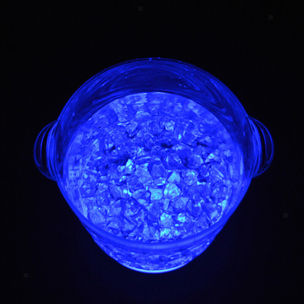 LED Ice Buckets Wine Coolers  Beer Bottle Cup + USB Cable - Blue, as described