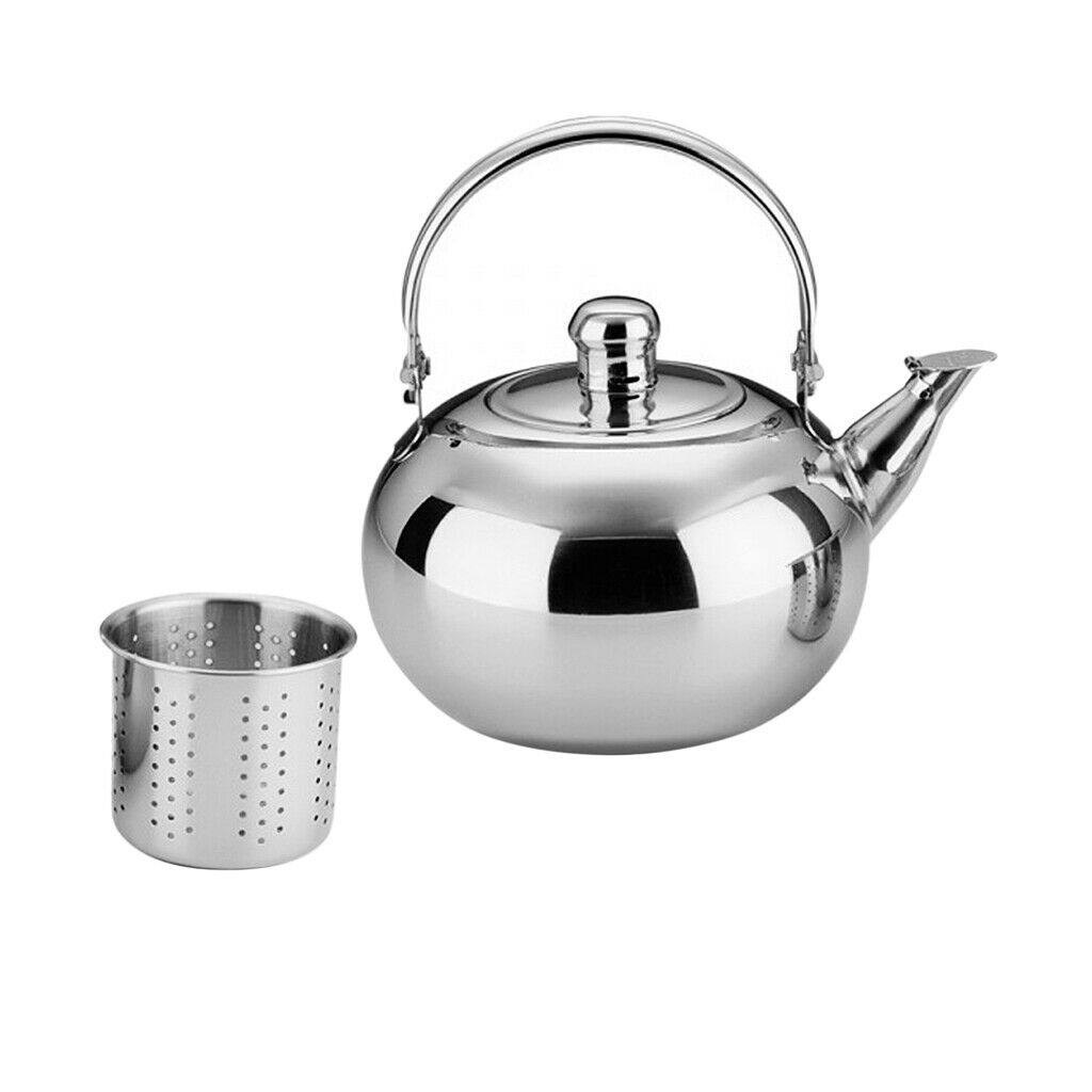 1.6L Kettle Stainless Steel Infuser Teapot Kitchen Tea Coffee Hot Water Pot