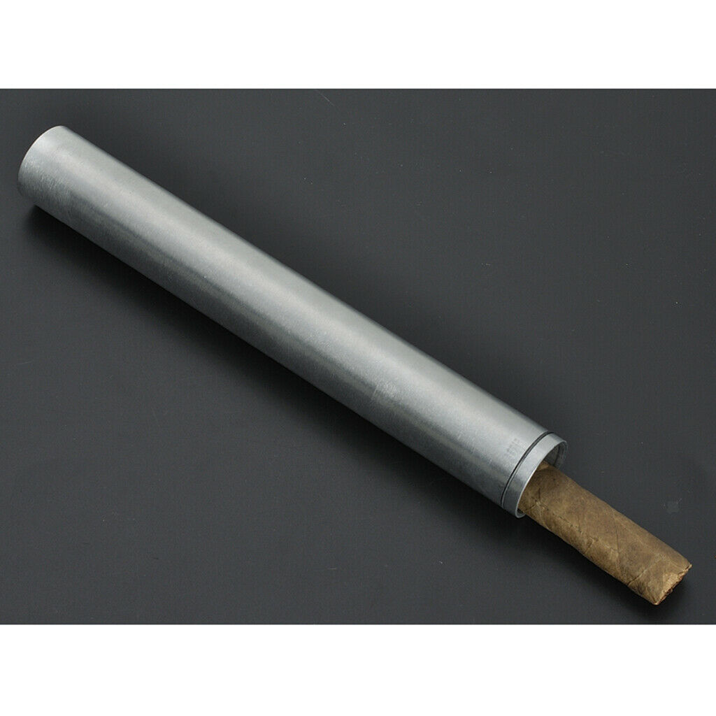 Classic Aluminum Travel Cigar Tube Humidor Holder Cigar Case