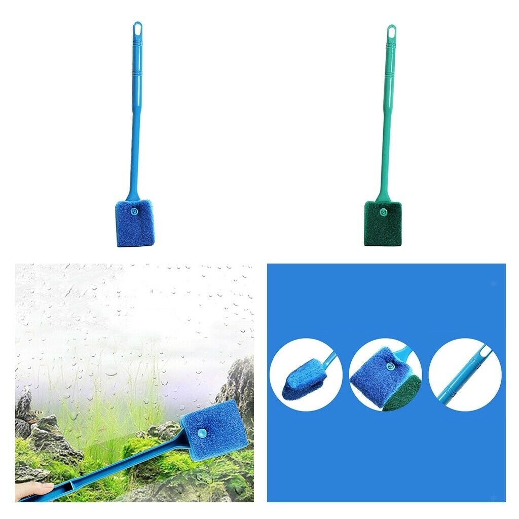 Aquariums Cleaner Glass Cleaner Spatula Algae Scrapper Cleaning Tool 40cm -Green