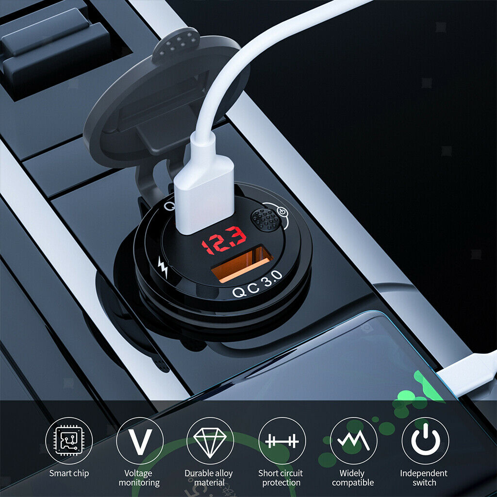 Dual USB Car Charger Socket Plug Cigarette Lighter Adapter for Car Truck