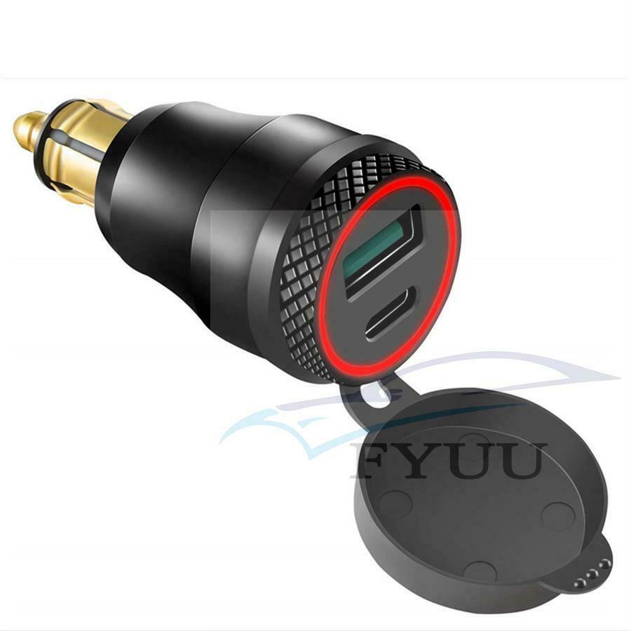 QC3.0 USB Type C PD Fast Charger Power Adapter Hella DIN Plug Socket For BMW