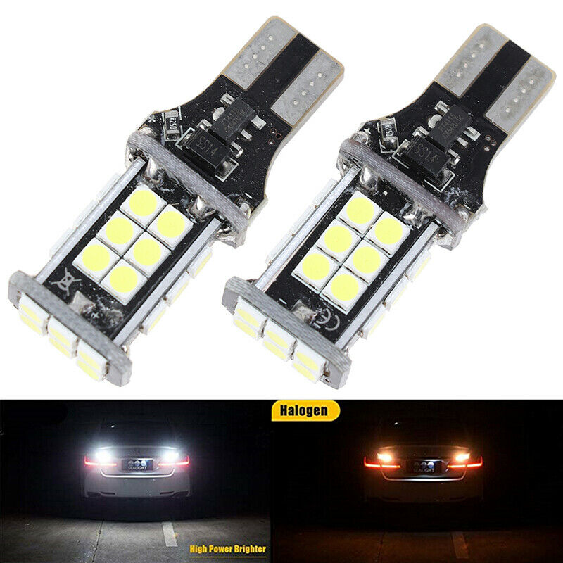 2Pcs T15 W16W 24 SMD 3030 921 912 LED Car Backup Reverse Light Bulb Whit ykJ Kt