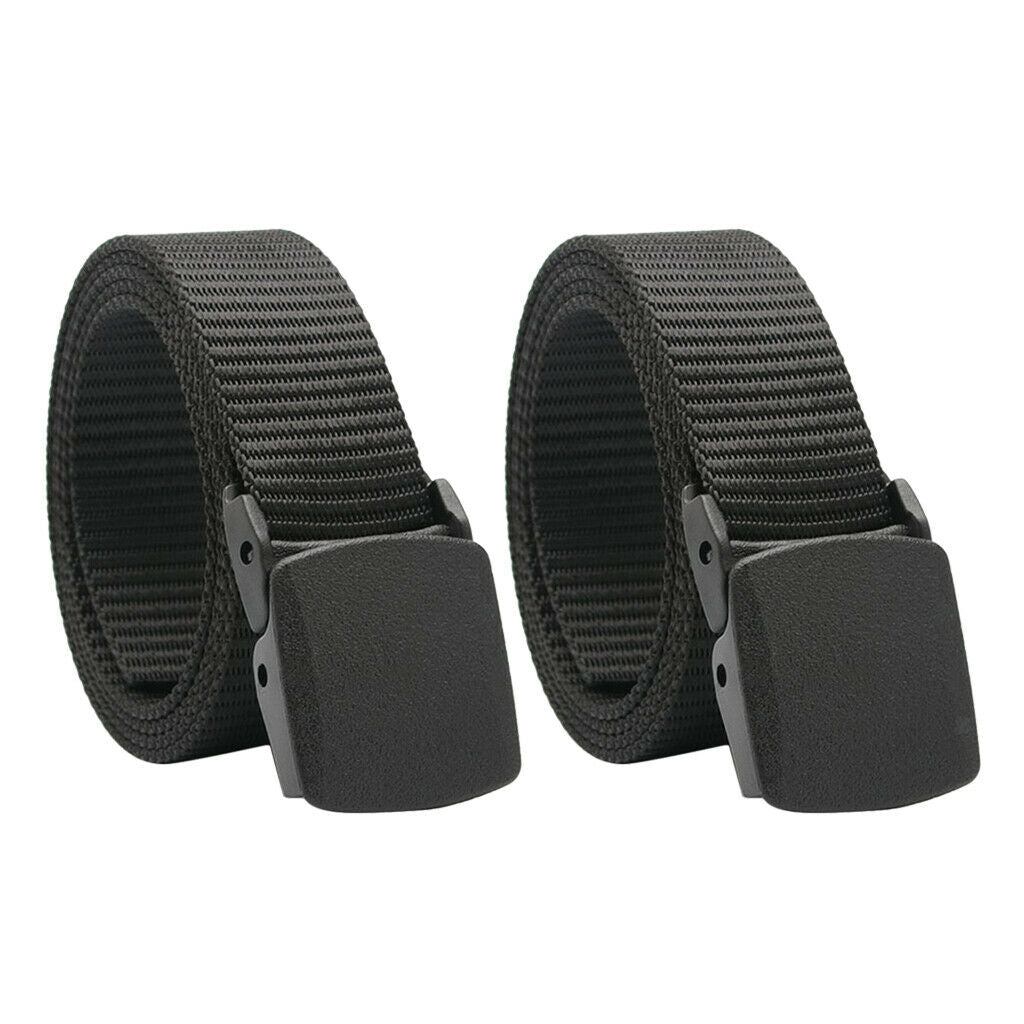 2pcs Heavy Duty Army Outdoor Nylon Webbing Belt Trouser Jeans Waistband