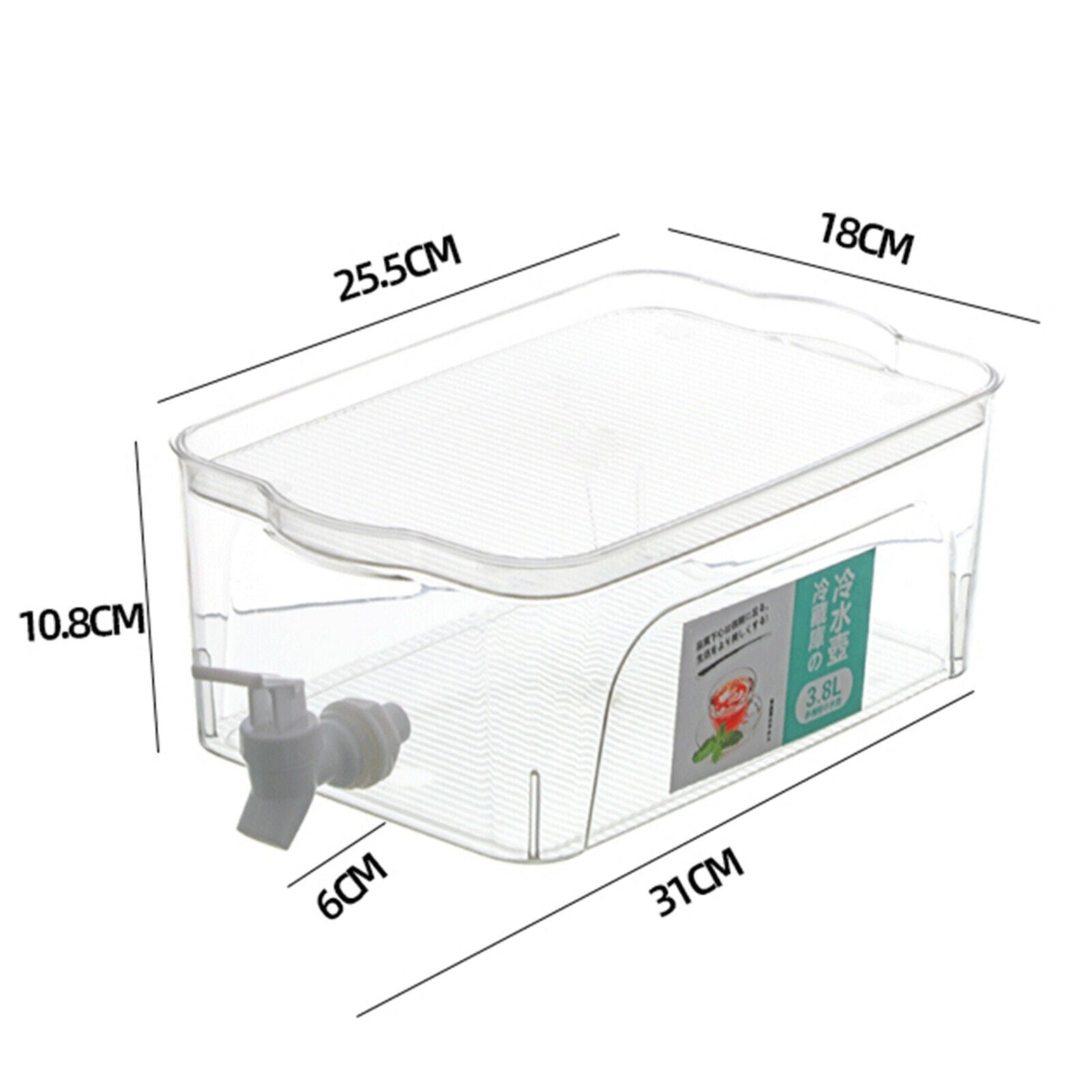 Water jug container plastic bottle beverage dispenser transparent