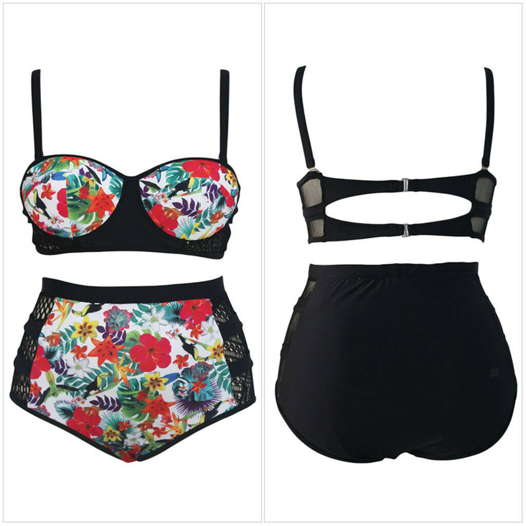 Sexy Women's Swimsuit Swimwear Set Monokini Push up Underwire Bikini XL