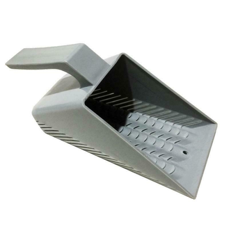 Aquarium Fish Tank Gravel Sand Scoop Shovel Scraper Cleaning Pan Gray