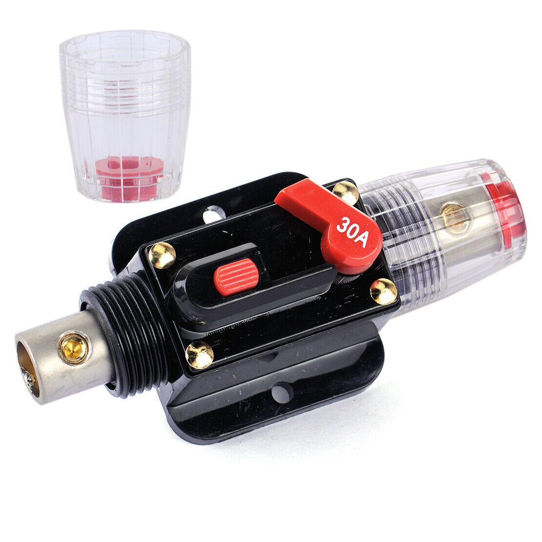 30A Car Audio Amplifier In-Line Circuit Breaker Fuse 12V System Protection An