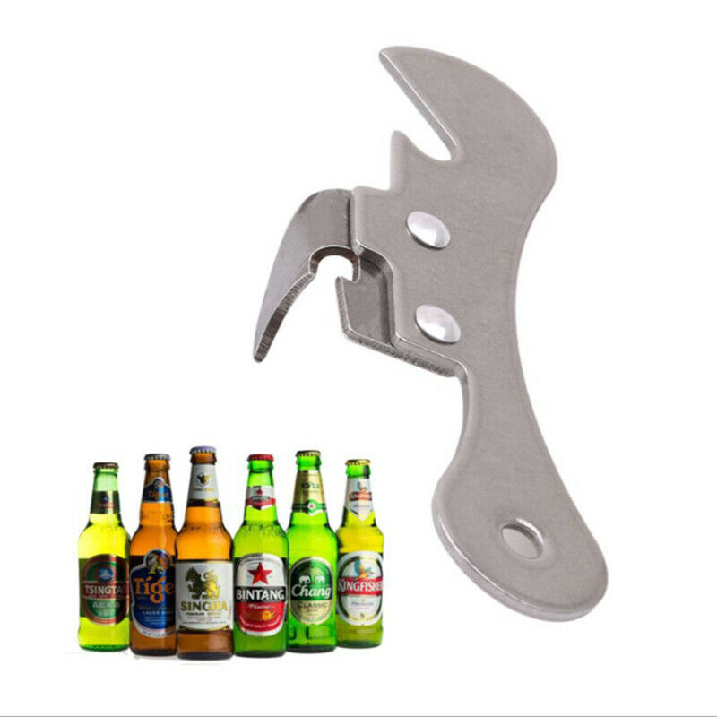 1pc Can Opener Stainless Steel Multi-functional Wine Beer Bottle Tinpla.l8