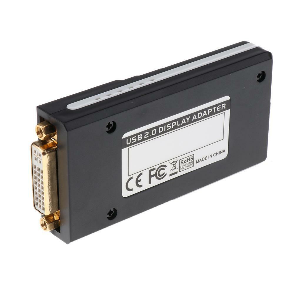 USB 2.0 UGA to DVI VGA   Multi Display Dual Monitor Converter Adapter PC