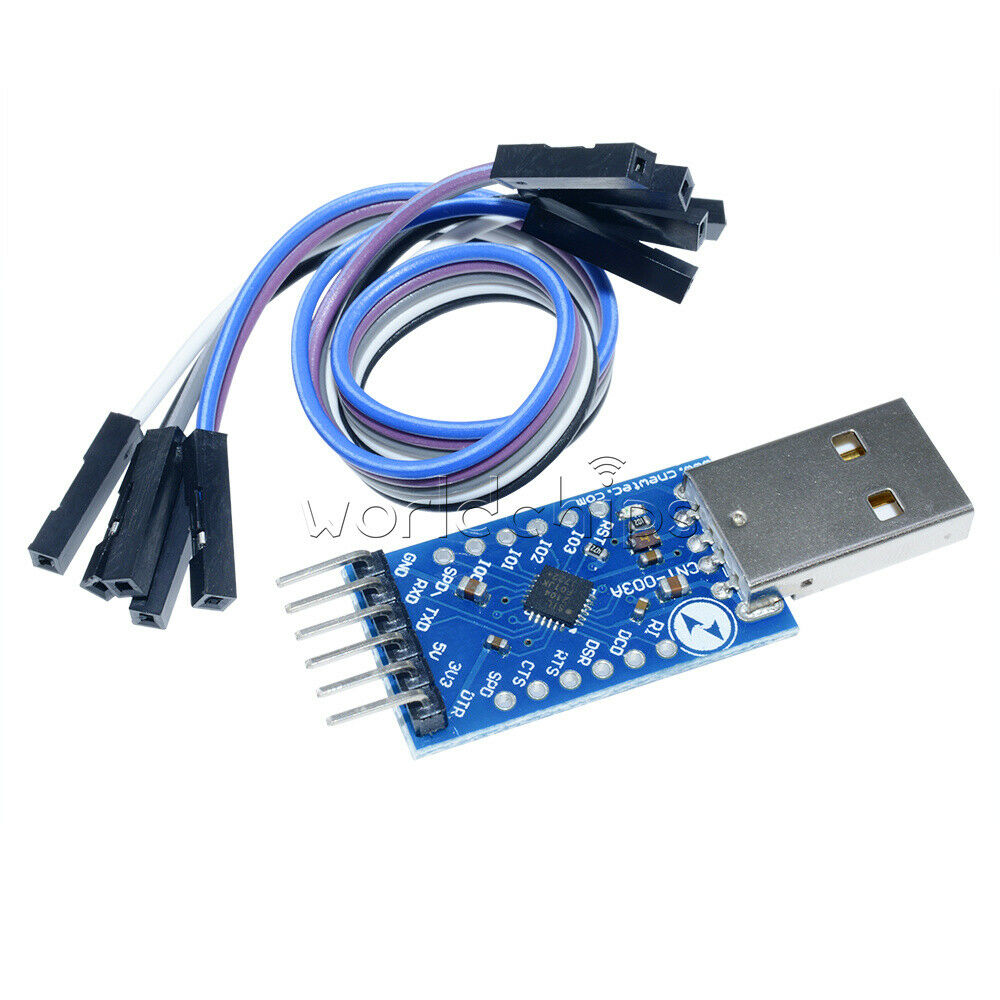 USB 2.0 to TTL UART 6PIN CP2104 Module Serial Converter USB to RS232 MCU + Cable