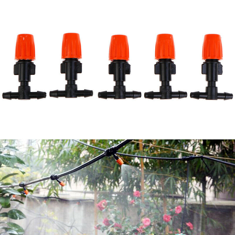 5Pcs Adjustable Misting Nozzle with Tee Joint for Watering Irrigation Spr.l8