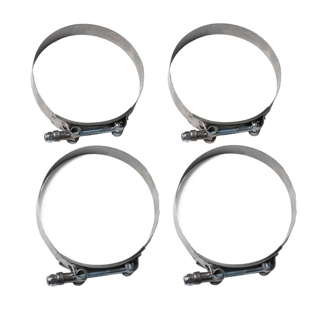 4X 79-87MM Stainless Steel T- Clamps Turbo Intake Silicone Hose Clamps