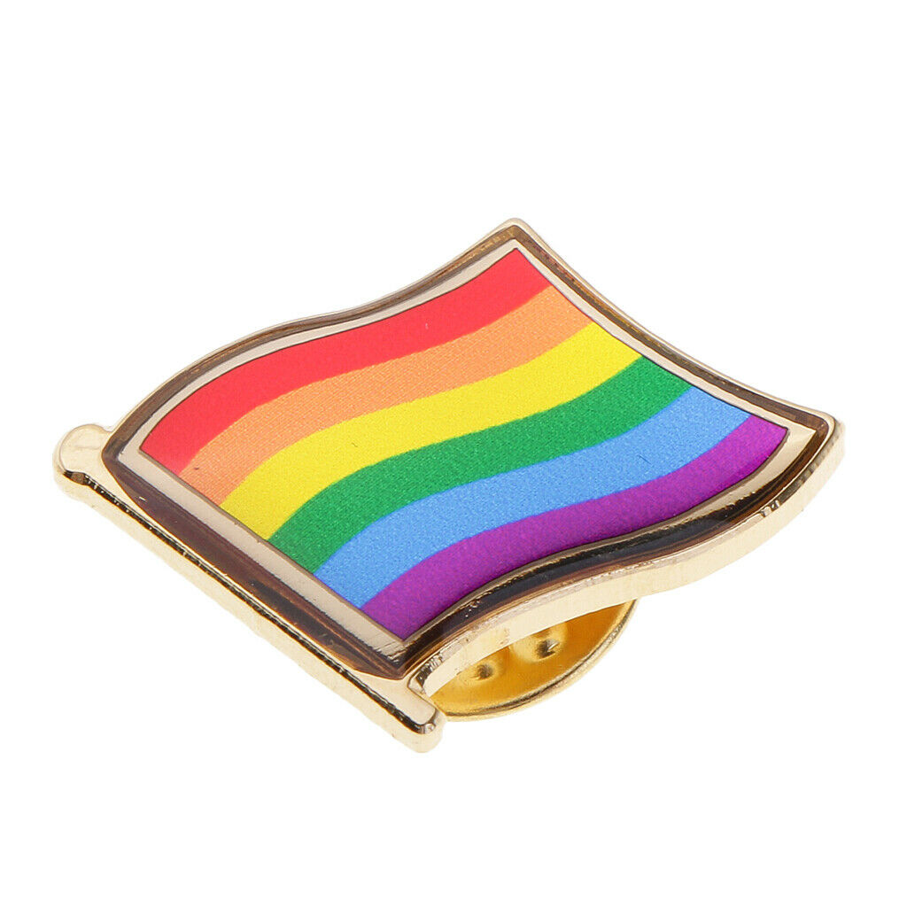 1 Piece Rainbow Flag Pin Lapel Pins Rainbow Metal Button Pin Pins Badge