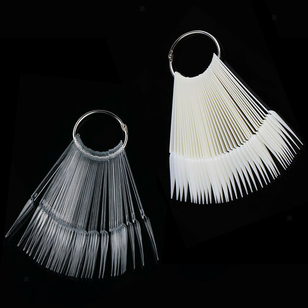 80PCS Premium Nail Sticks Display Board Nail Art Practice Template