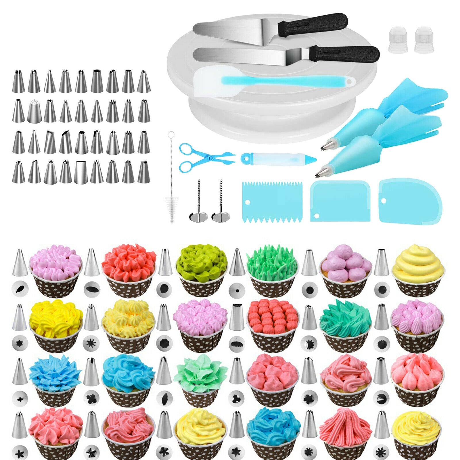 52pcs Cake Decorating Kit Set Kitchen Cake Decoration Equip Pastry Bag