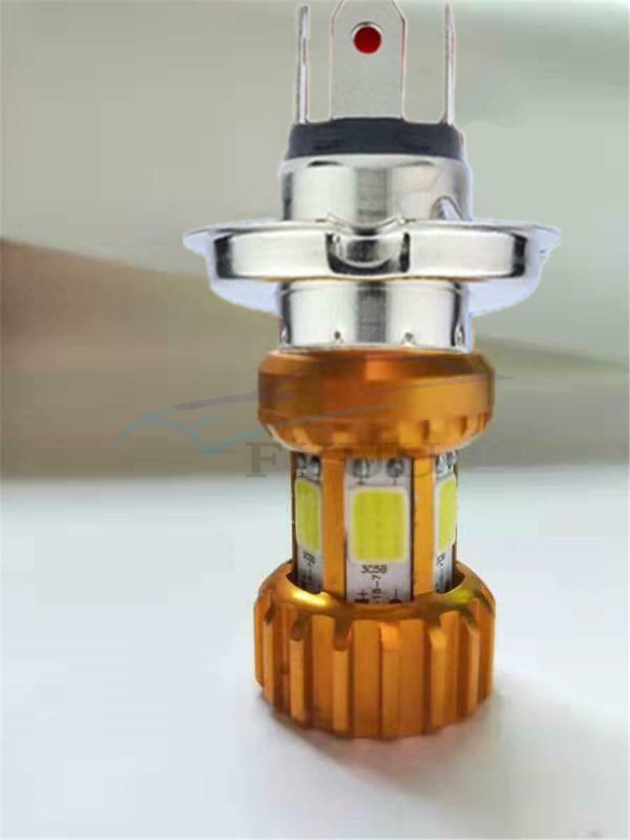 Bright 360° H4 LED Motorcycle Headlight Blub DC 12V 60W 3000lm 6000K Moto Light